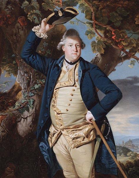 Johann Zoffany George Nassau Clavering, 3rd Earl of Cowper (1738-1789), Florence beyond France oil painting art